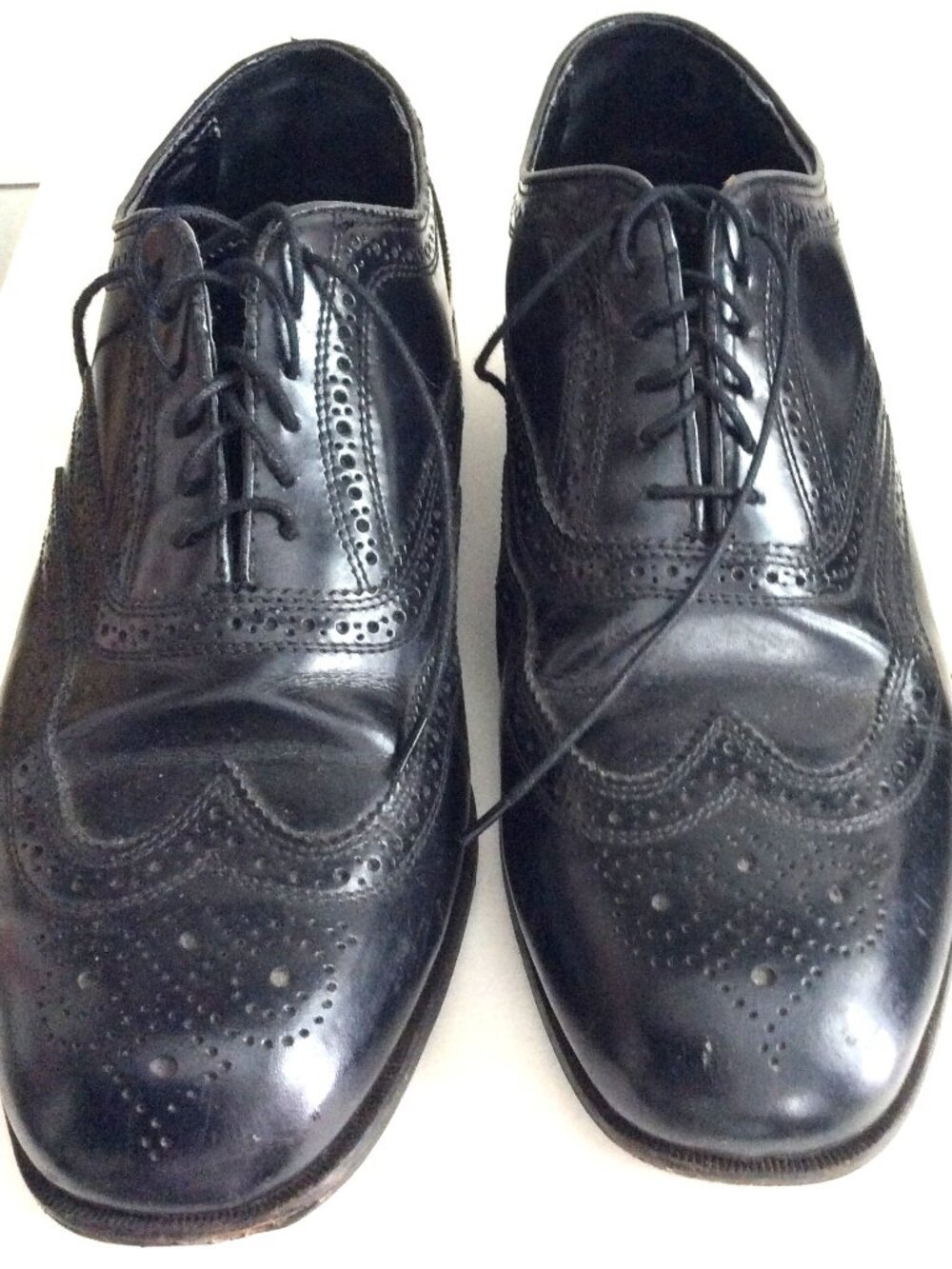 Men's Florsheim Black Wingtip Dress Shoes - No 17066